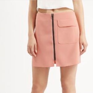 3/$30 TopShop PETITE Rose Pink Patch Pocket A-Line Skirt Size 6